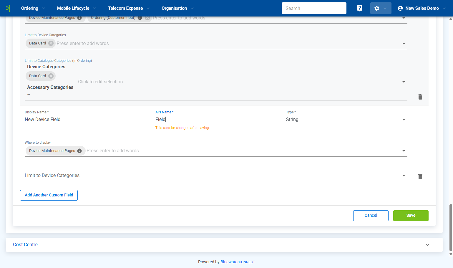A. Type Display Name
B. Type API Name
