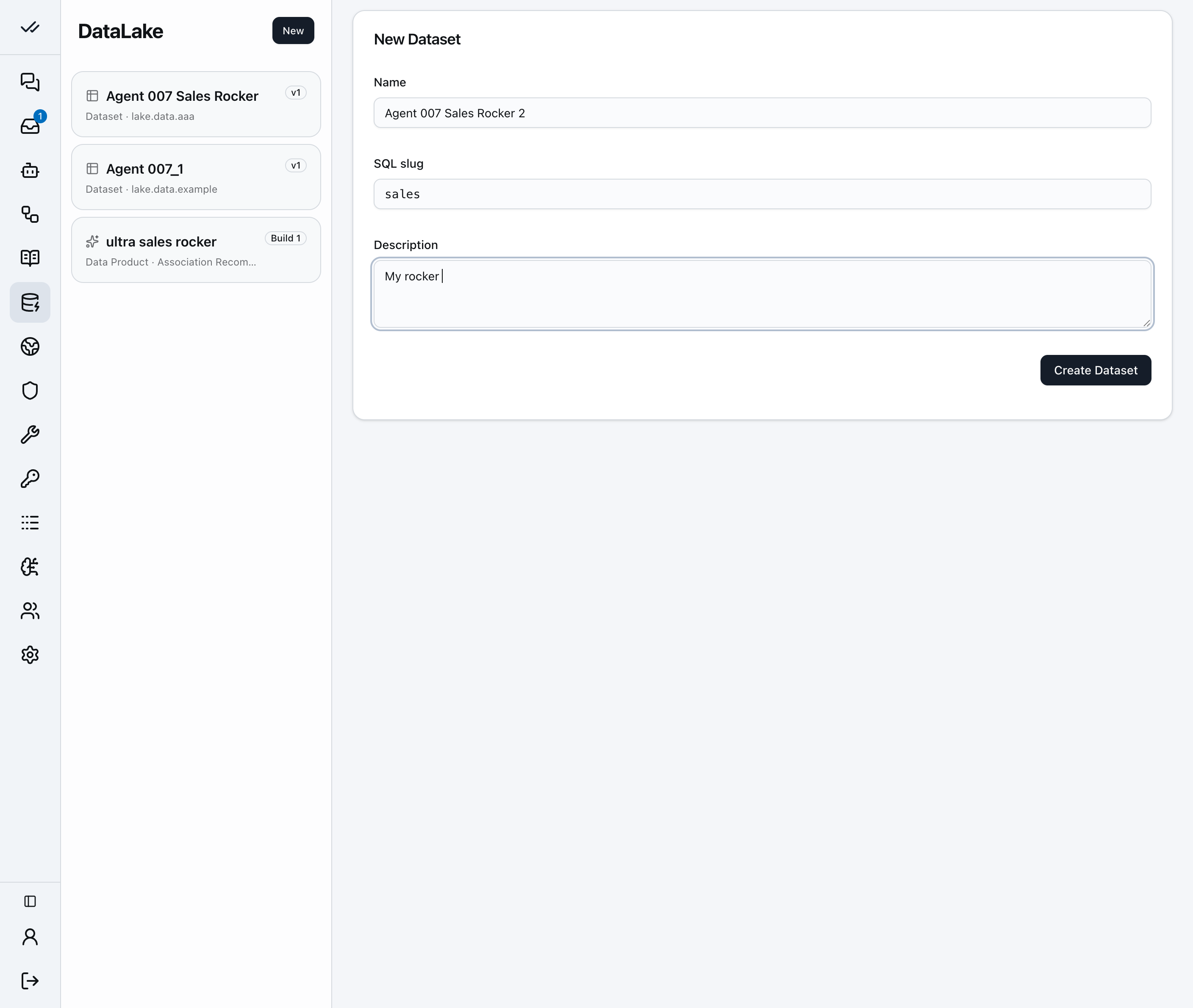 Step 4 of the datasets walkthrough