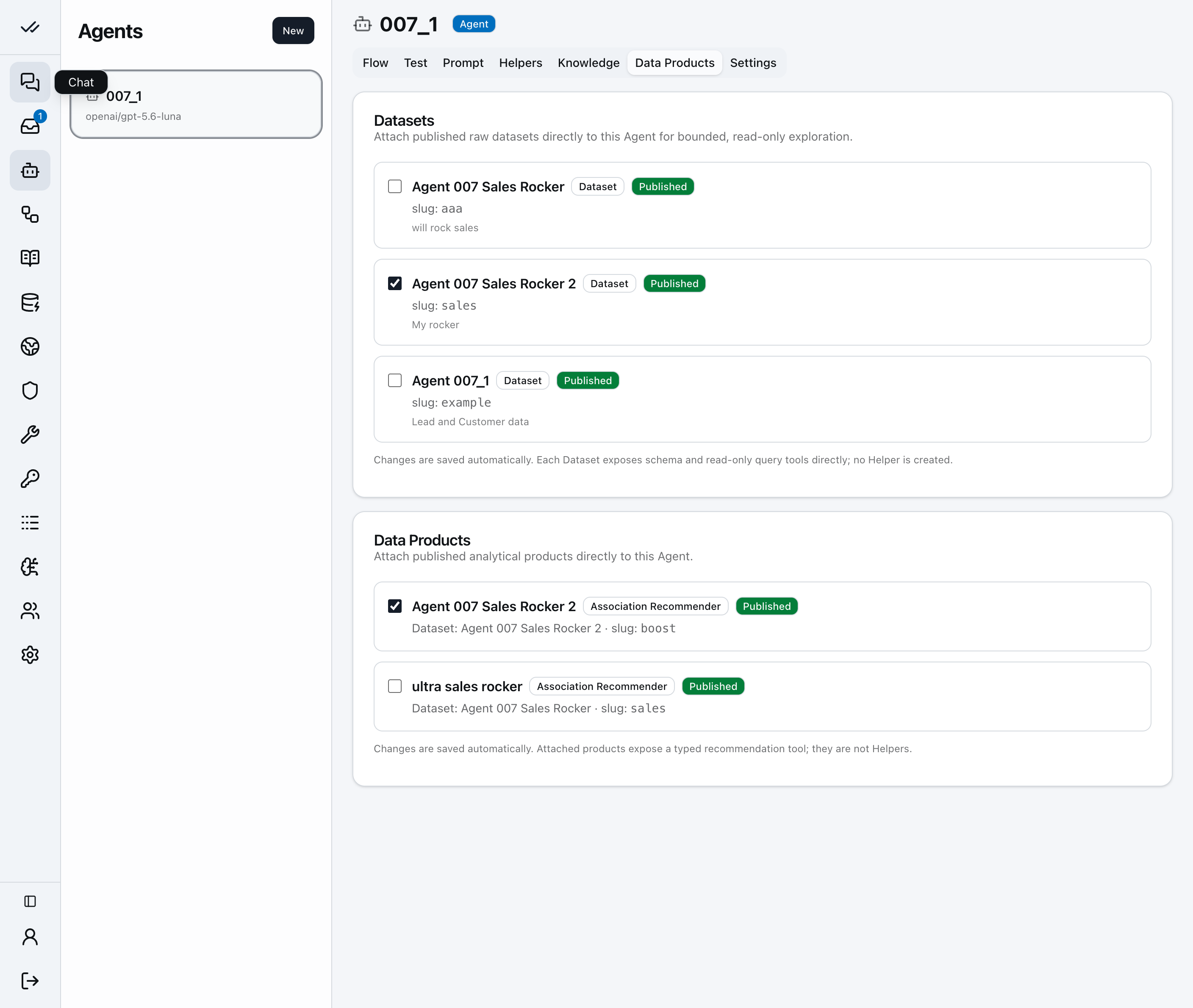 Step 25 of the datasets walkthrough