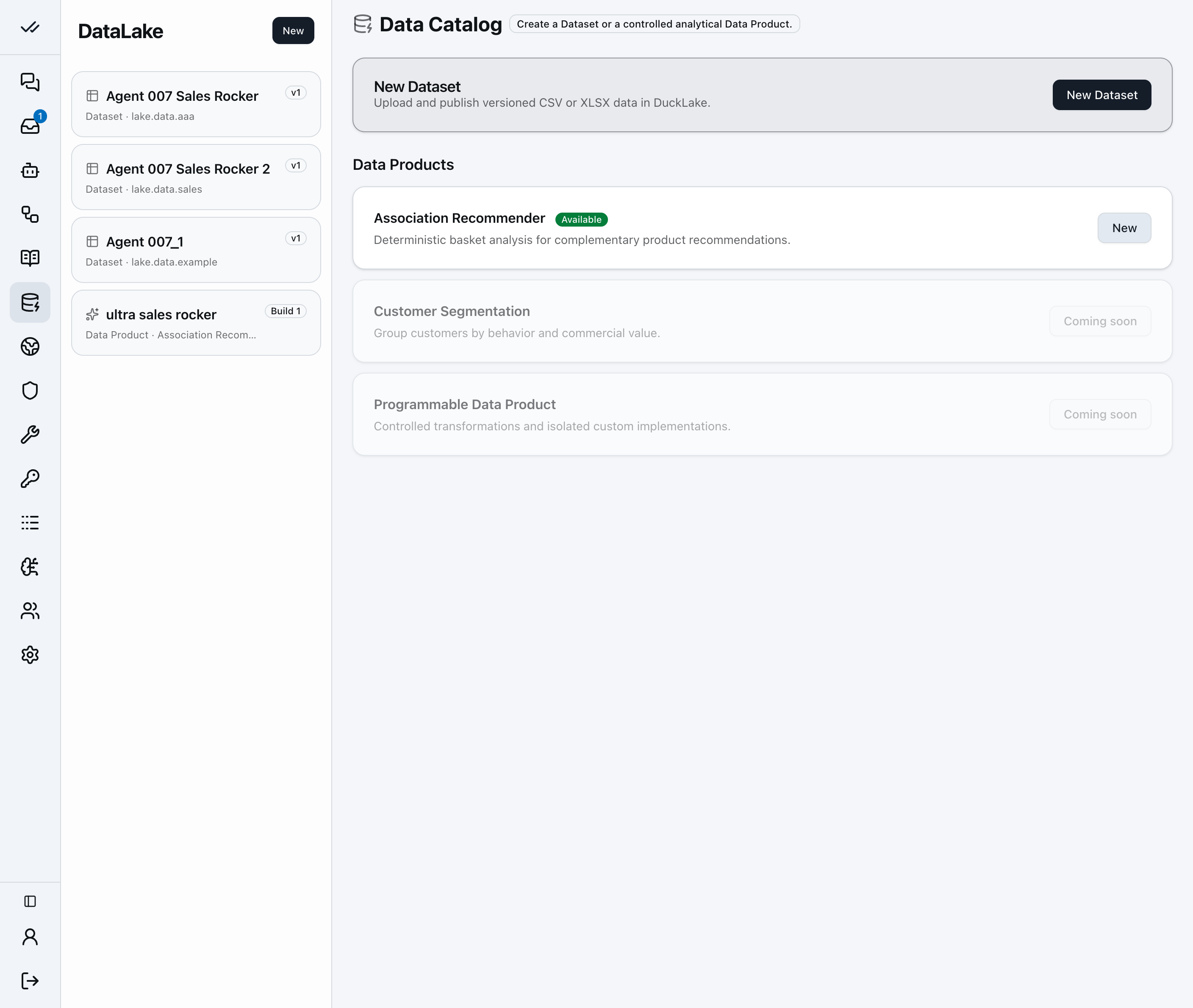 Step 13 of the datasets walkthrough